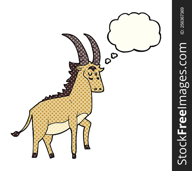 thought bubble cartoon antelope