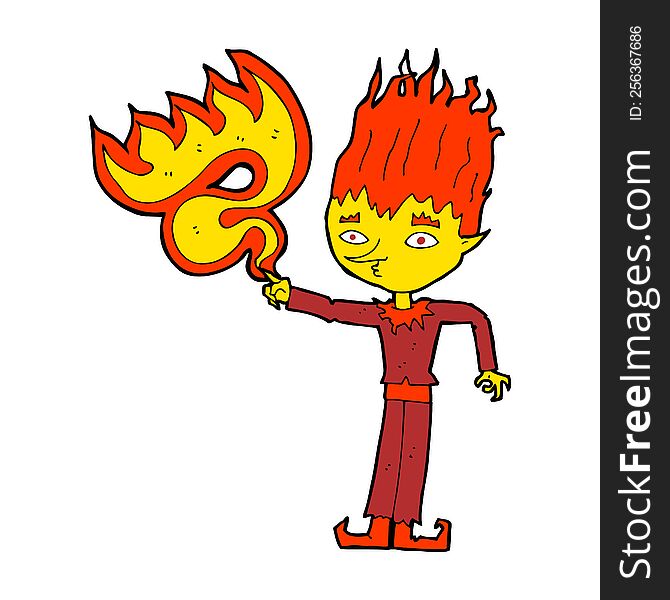 fire spirit cartoon