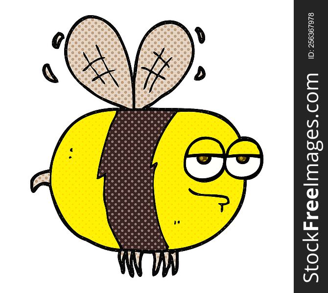 Cartoon Unhappy Bee