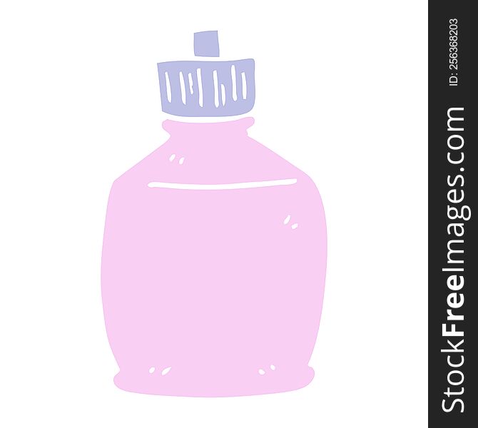 Flat Color Illustration Cartoon Squirt Bottle