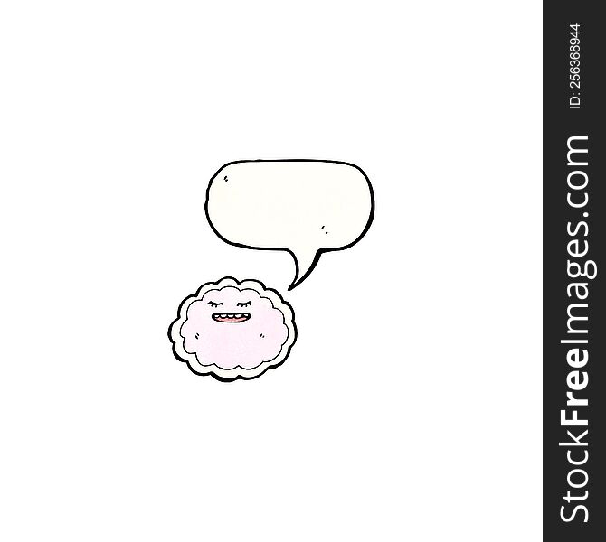 Cartoon Cloud With Speech Bubble