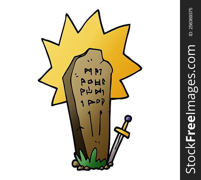 cartoon doodle of a heros grave
