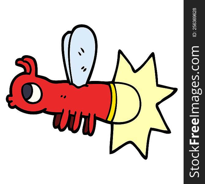 cartoon doodle lightning bug