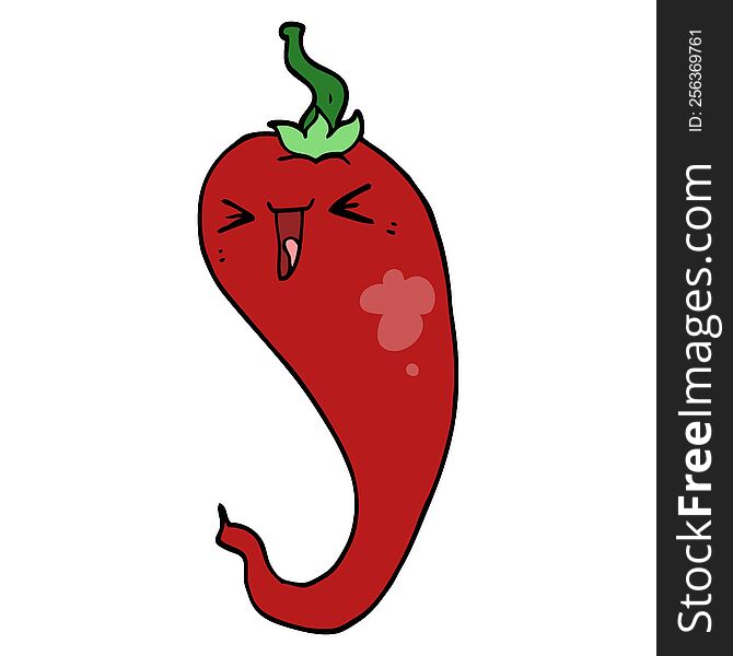 cartoon hot chili pepper