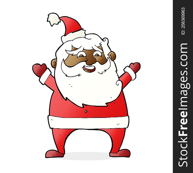 jolly santa cartoon