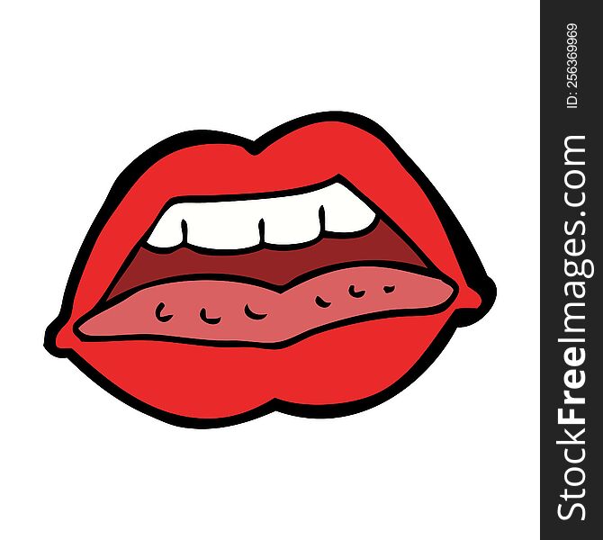 Cartoon Sexy Lips Symbol