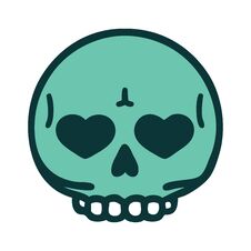 Tattoo Style Icon Of A Skull Stock Photo