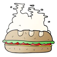 Cartoon Huge Sandwich Royalty Free Stock Images