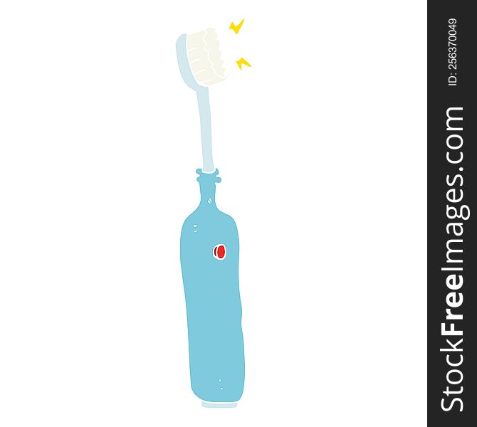 flat color illustration of electric tooth brush. flat color illustration of electric tooth brush