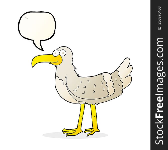 speech bubble cartoon seagull