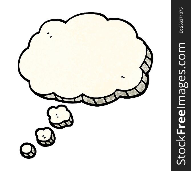 Grunge Textured Illustration Cartoon Speech Bubble