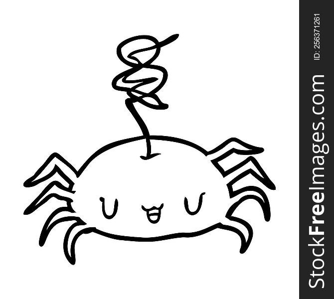 line drawing of a halloween spider. line drawing of a halloween spider