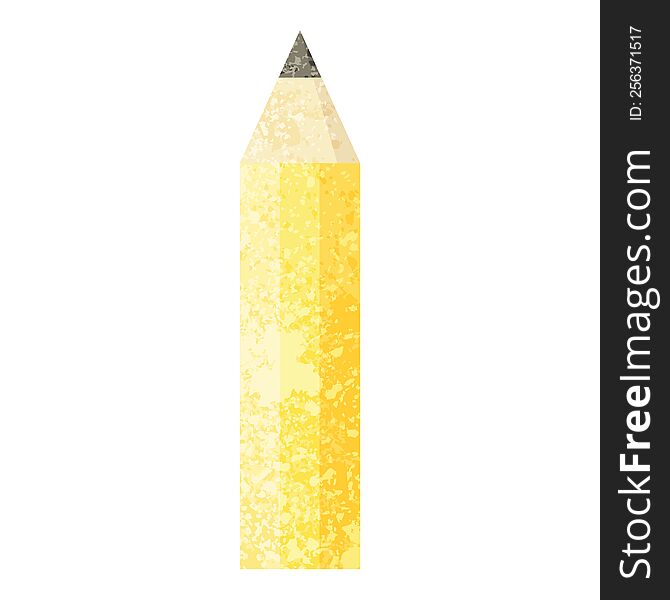 Flat colour illustration of a pencil