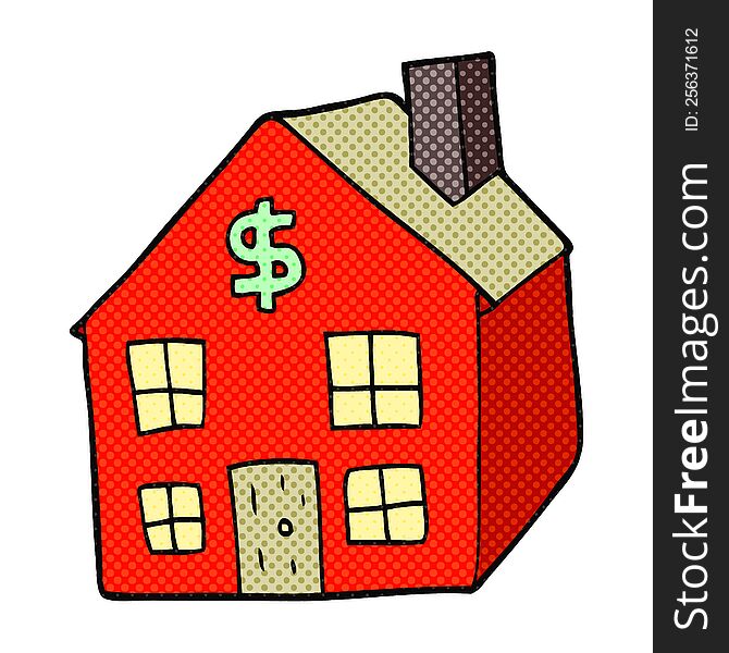 freehand drawn cartoon housing market