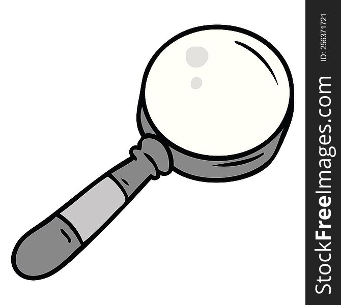 Cartoon Doodle Of A Magnifying Glass