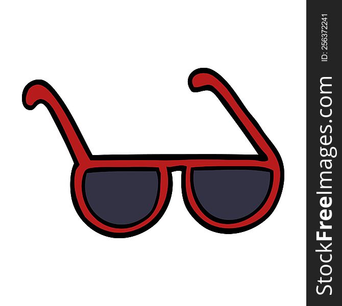 cartoon doodle sunglasses