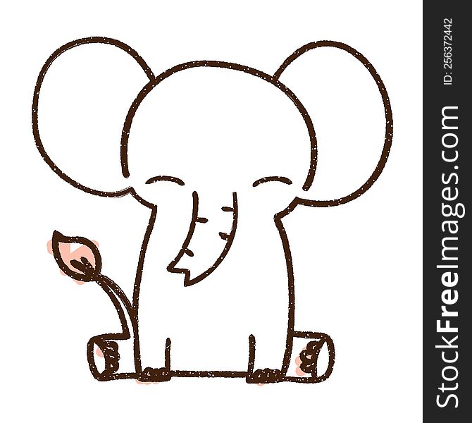Elephant Chalk Drawing