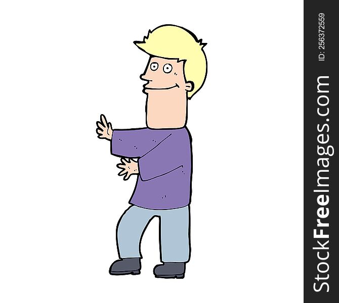 Cartoon Man Gesturing