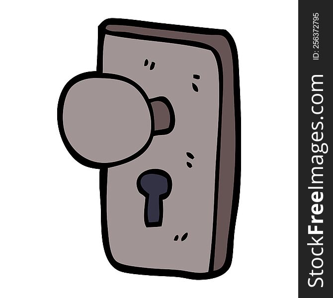 cartoon doodle key hole