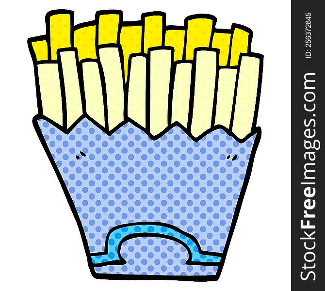 cartoon doodle french fries