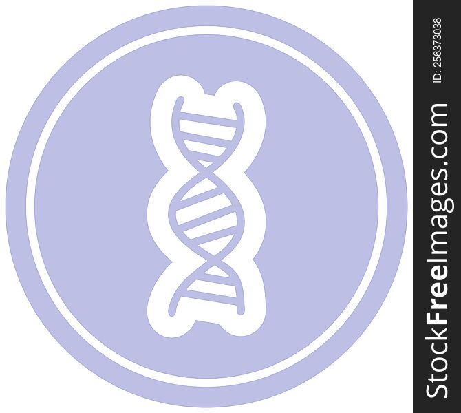 DNA chain circular icon symbol