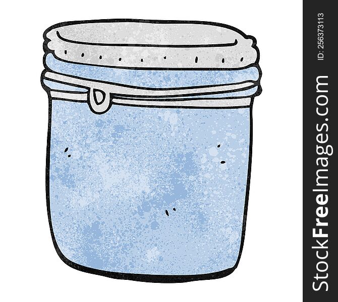 freehand textured cartoon jar