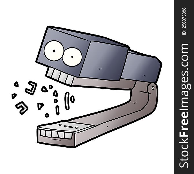 crazy cartoon stapler. crazy cartoon stapler