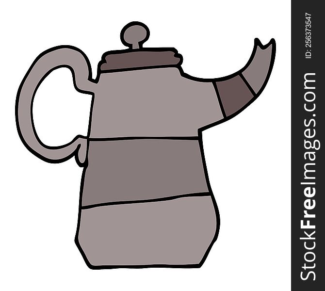 cartoon doodle old kettle