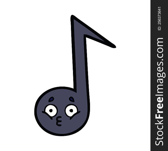 Cute Cartoon Musical Note