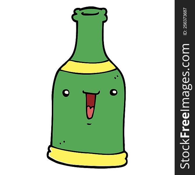 cartoon beer bottle