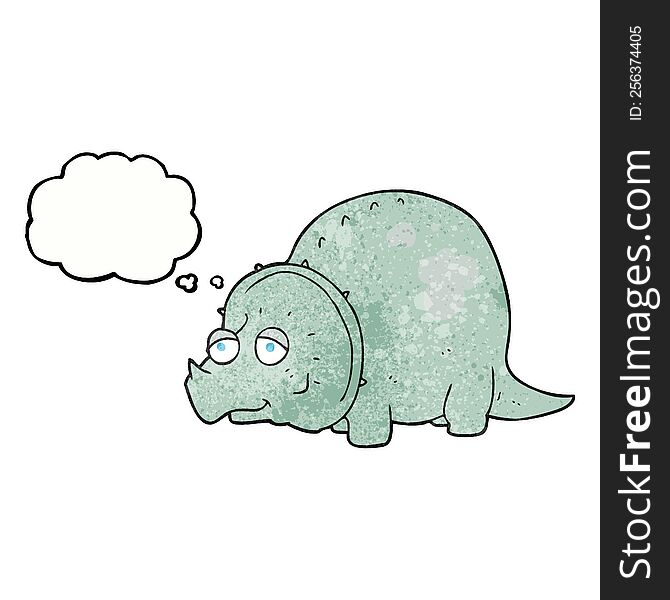 Thought Bubble Textured Cartoon Dinosaur