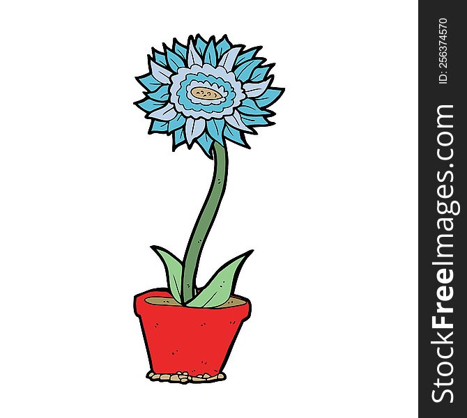 Cartoon Flower In Pot