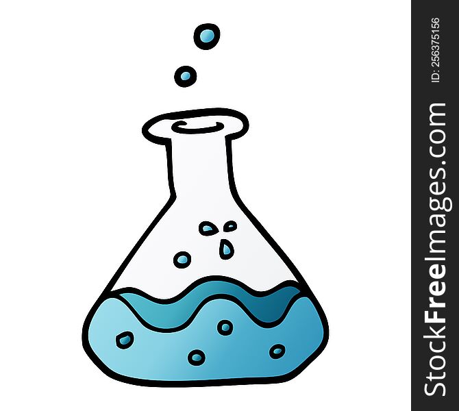cartoon doodle chemical bottles