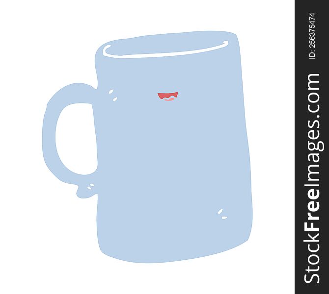 Flat Color Style Cartoon Mug