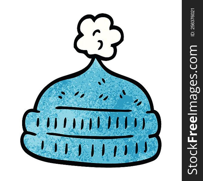 cartoon doodle winter hats