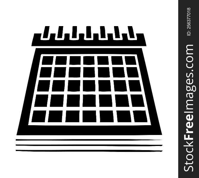 Flat Symbol Work Calendar