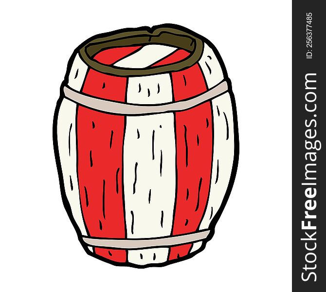 cartoon painted barrel