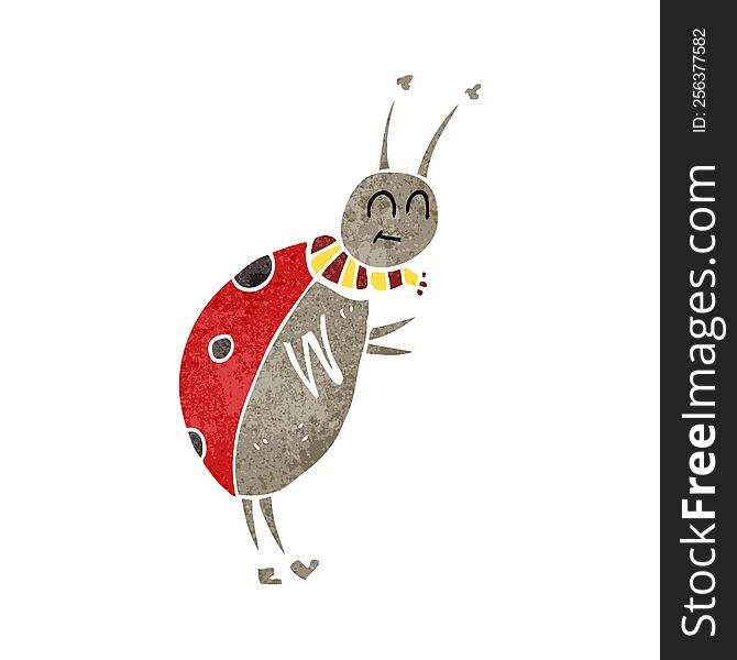 Retro Cartoon Ladybug