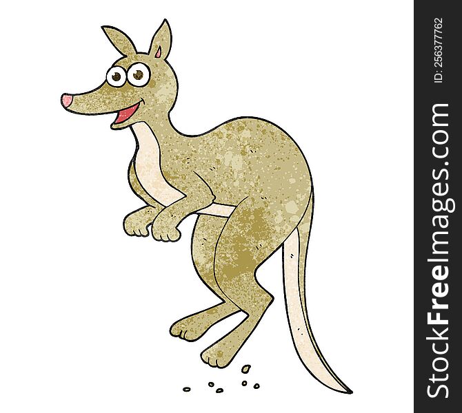 textured cartoon kangaroo