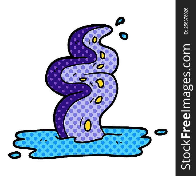 cartoon doodle spooky tentacle