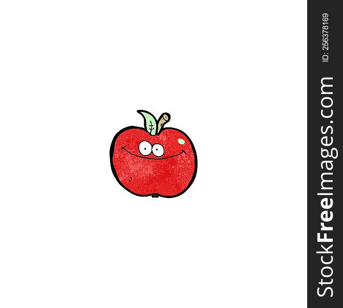 cartoon happy apple