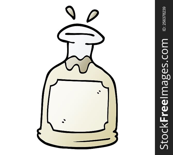 cartoon doodle glass decanter