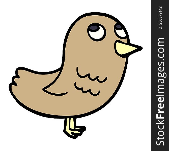 cartoon doodle garden bird