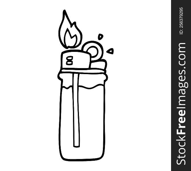 Line Drawing Cartoon Disposable Lighter