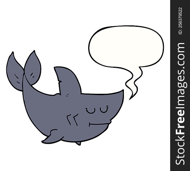 cartoon shark with speech bubble. cartoon shark with speech bubble