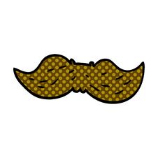 Cartoon Doodle Mans Mustache Stock Image
