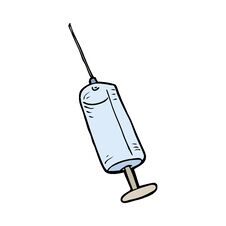 Cartoon Syringe Stock Image