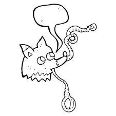 Speech Bubble Cartoon Dog With Leash Stock Photos Speech Bubble Cartoon Dog With Leash Stock Photos