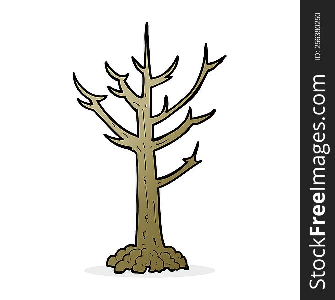 cartoon naked tree