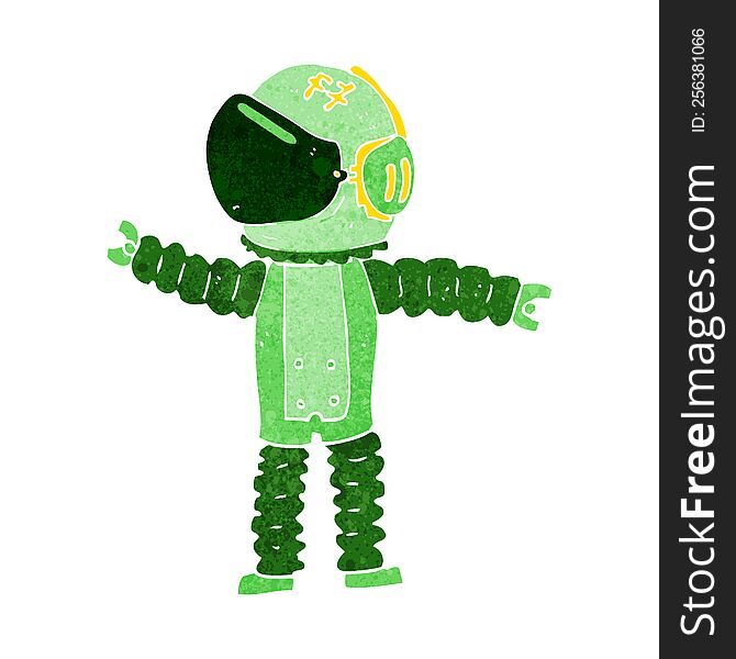 cartoon astronaut reaching